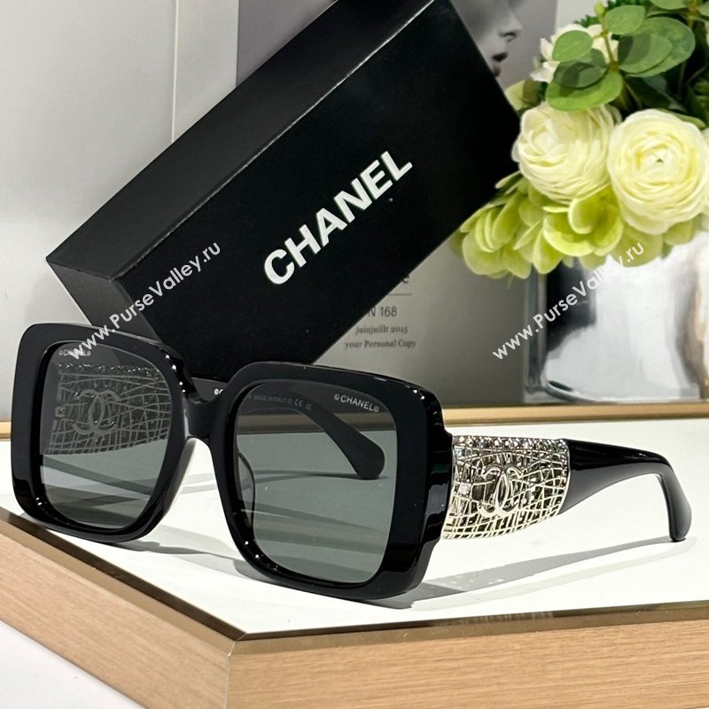 Chanel Sunglasses with Silver-Tone Mesh CH5532 Black 2024 (A-241025069)