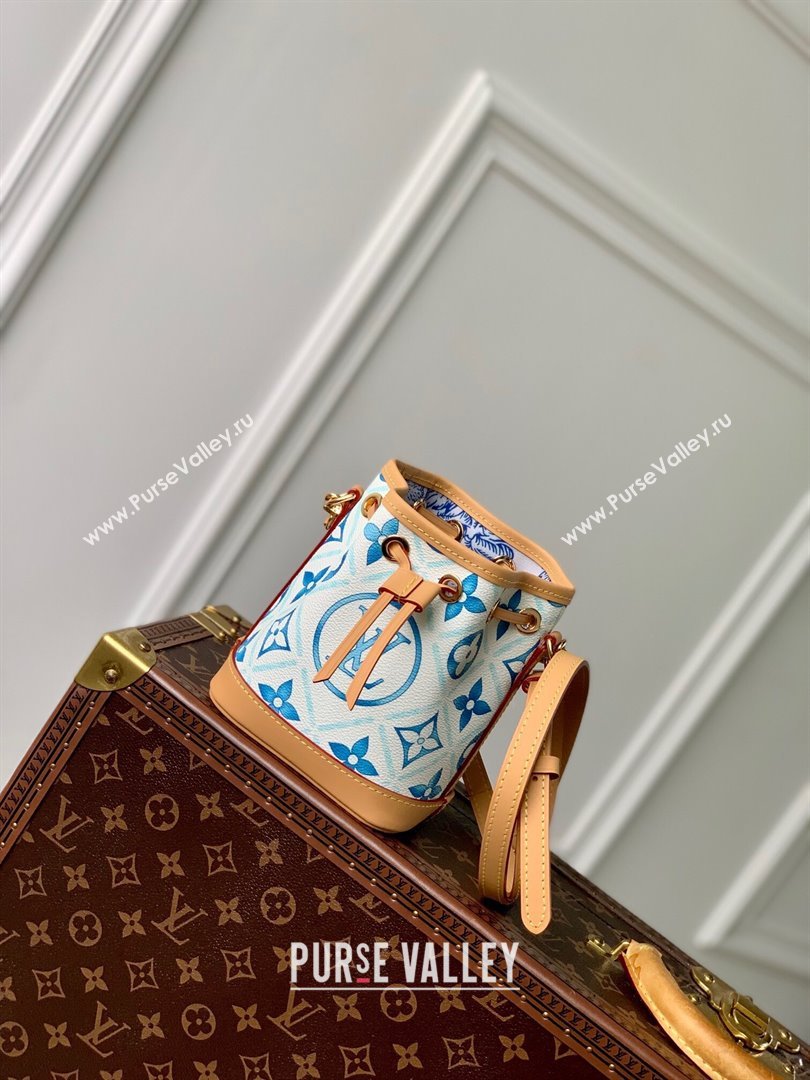 Louis Vuitton Nano Noe in Monogram Canvas M83620 Lagoon Blue 2024 (K-24061202)