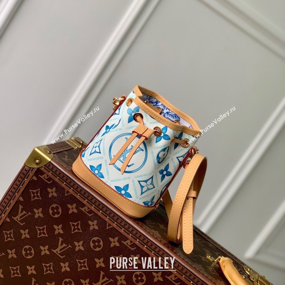 Louis Vuitton Nano Noe in Monogram Canvas M83620 Lagoon Blue 2024 (K-24061202)