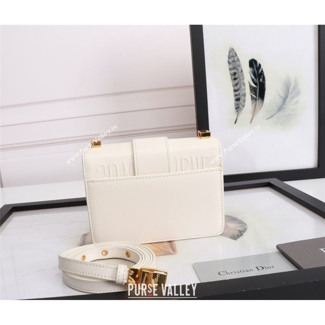 Dior Micro 30 Montaigne Bag in Box Calfskin White 2021 S9030 (XXG-21090842)