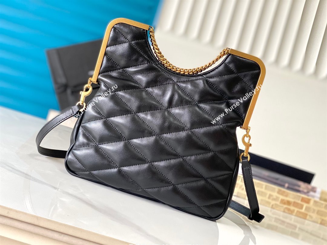 Saint Laurent 87 in Quilted Lambskin 754001 Black 2023 (MHUI-23122920)