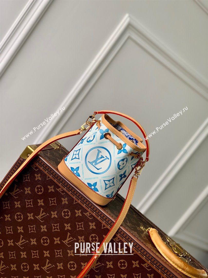 Louis Vuitton Nano Noe in Monogram Canvas M83620 Lagoon Blue 2024 (K-24061202)