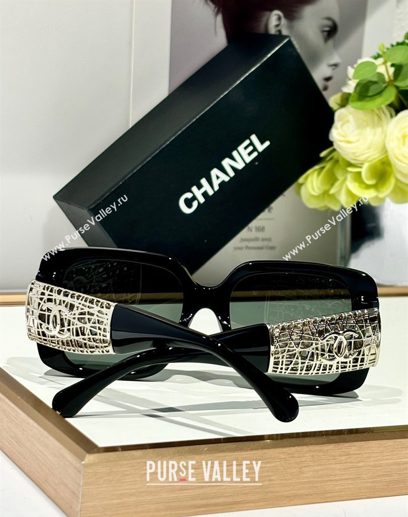 Chanel Sunglasses with Silver-Tone Mesh CH5532 Black 2024 (A-241025069)