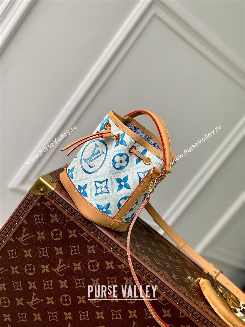 Louis Vuitton Nano Noe in Monogram Canvas M83620 Lagoon Blue 2024 (K-24061202)