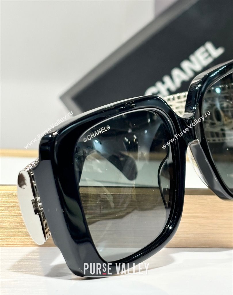 Chanel Sunglasses with Silver-Tone Mesh CH5532 Black 2024 (A-241025069)