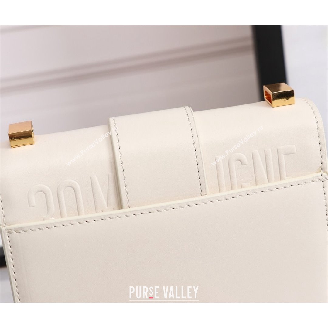 Dior Micro 30 Montaigne Bag in Box Calfskin White 2021 S9030 (XXG-21090842)