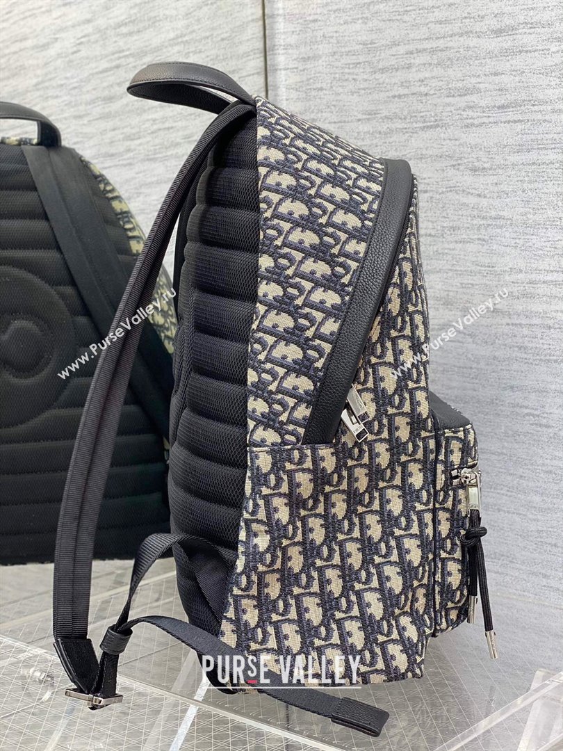 Dior Rider Backpack in Beige and Black Dior Oblique Jacquard 2024 (XXG-24110803)