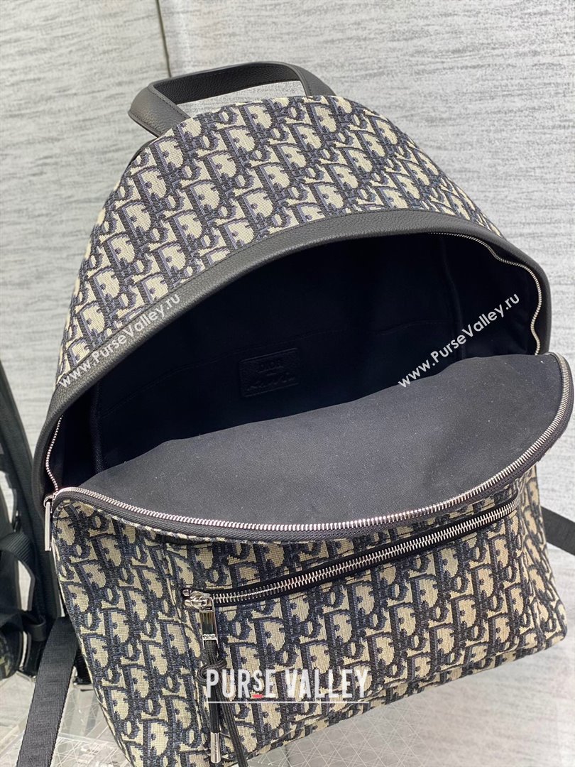 Dior Rider Backpack in Beige and Black Dior Oblique Jacquard 2024 (XXG-24110803)