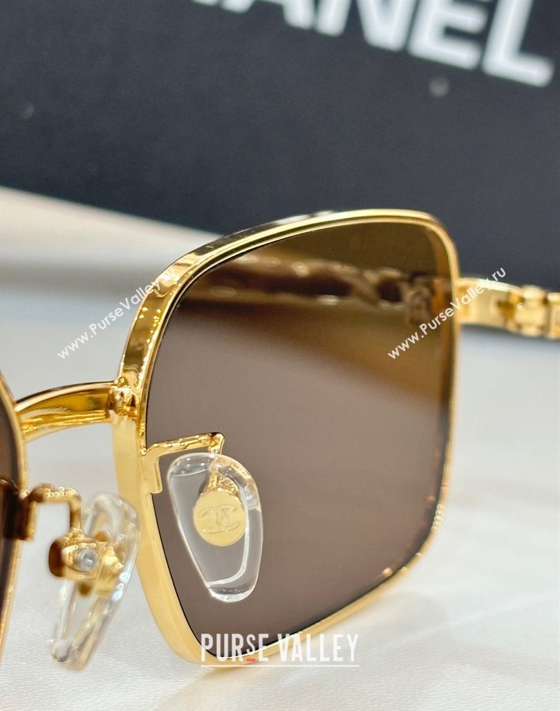 Chanel Sunglasses with Chain CH4282 Brown 2024 (A-241025070)