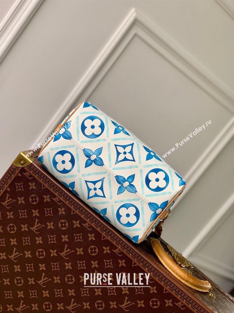 Louis Vuitton Speedy Bandouliere 25 in Monogram Tiles Canvas M11264 Lagoon Blue 2024 (K-24061203)