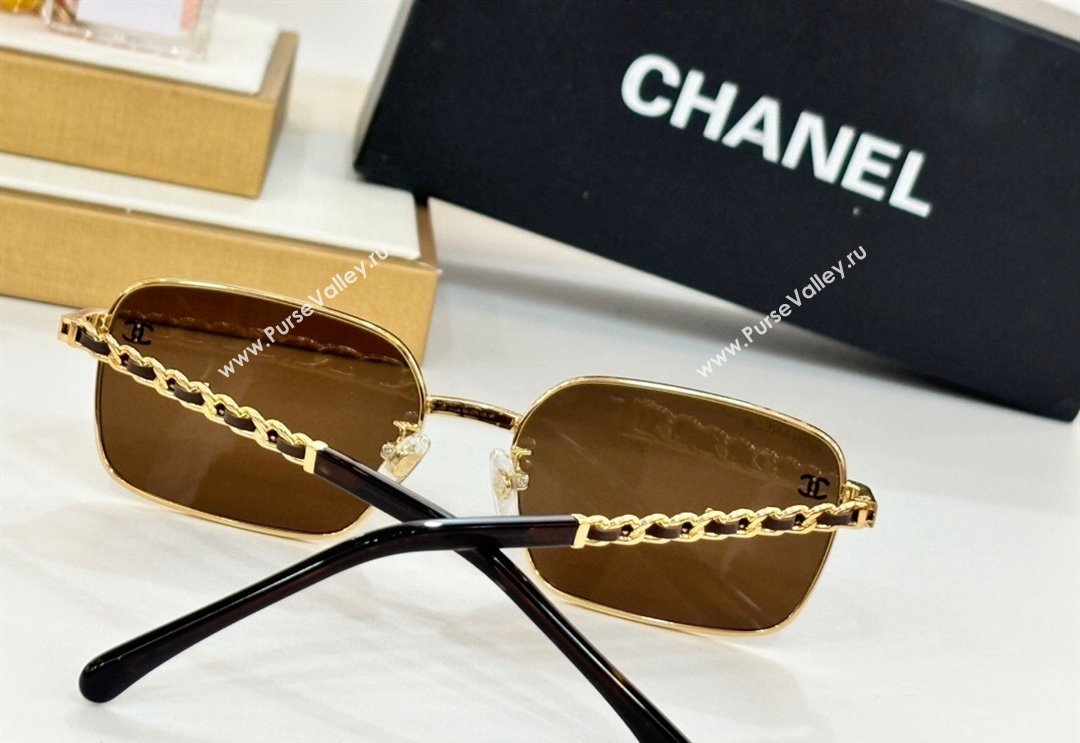 Chanel Sunglasses with Chain CH4282 Brown 2024 (A-241025070)