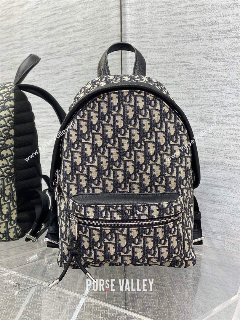 Dior Small Rider Backpack in Beige and Black Dior Oblique Jacquard 2024 (XXG-24110804)