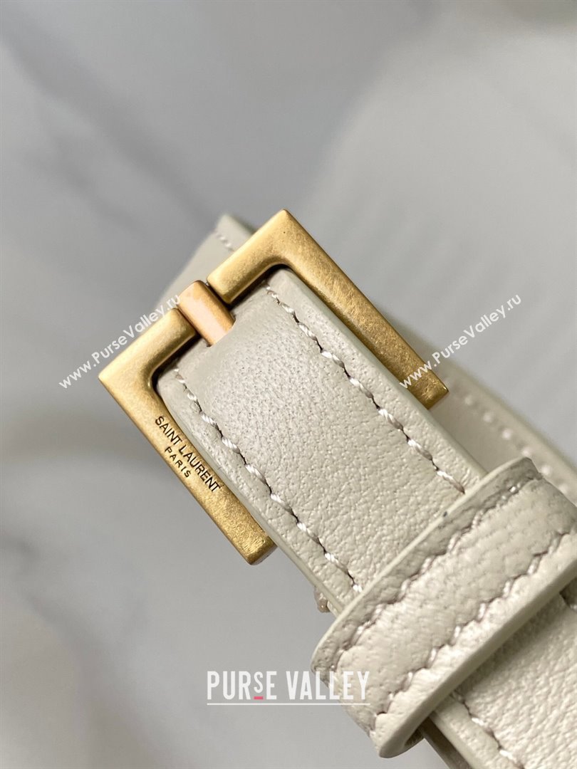 Saint Laurent 87 in Quilted Lambskin 754001 White 2023 (MHUI-23122921)