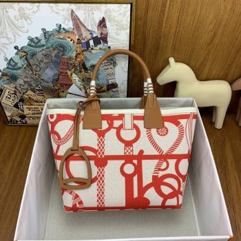 Hermes Steeple 25 Bag in Plume canvas and Swift Calfskin H73002 2024(Top Quality) (XYA-24073014)