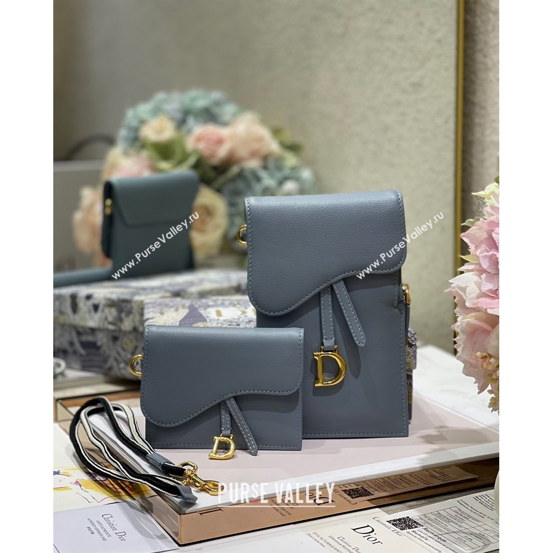 Dior Saddle Multifunctional Pouch Cloud Blue 2021 (BINF-21090831)