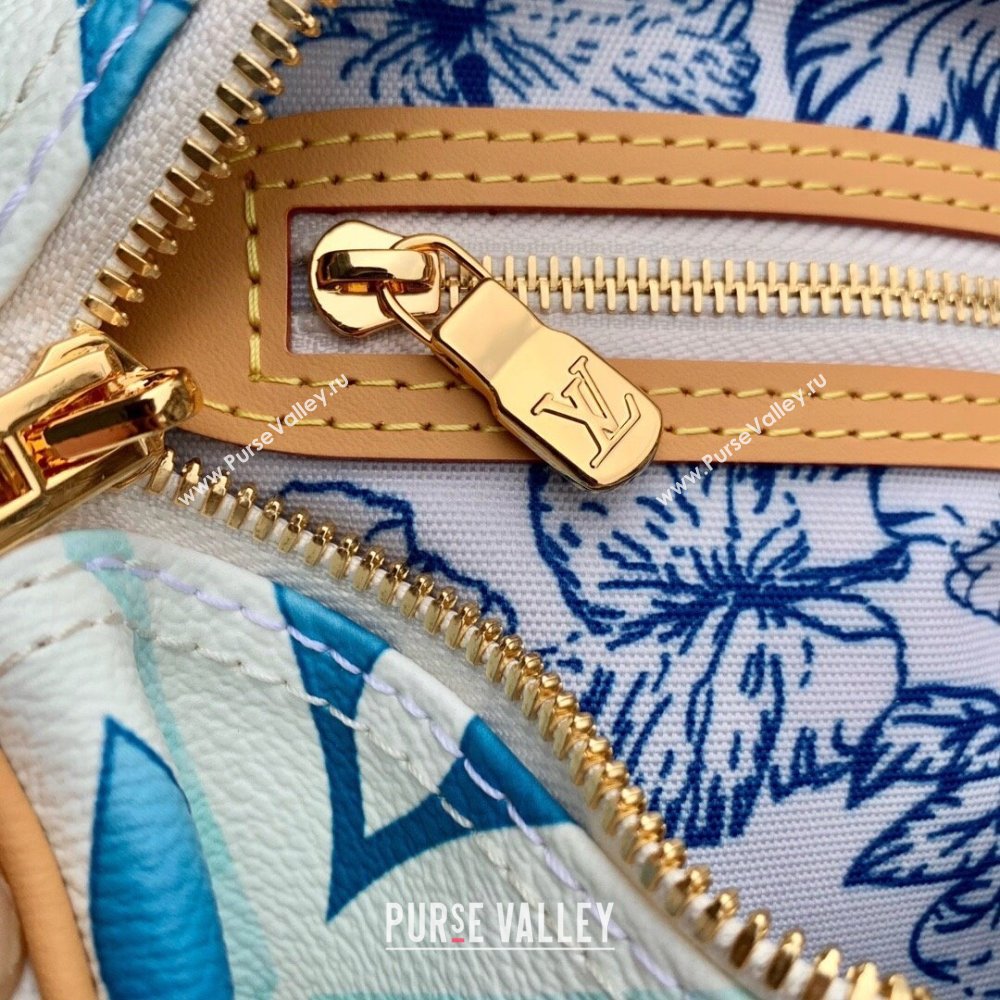 Louis Vuitton Speedy Bandouliere 25 in Monogram Tiles Canvas M11264 Lagoon Blue 2024 (K-24061203)