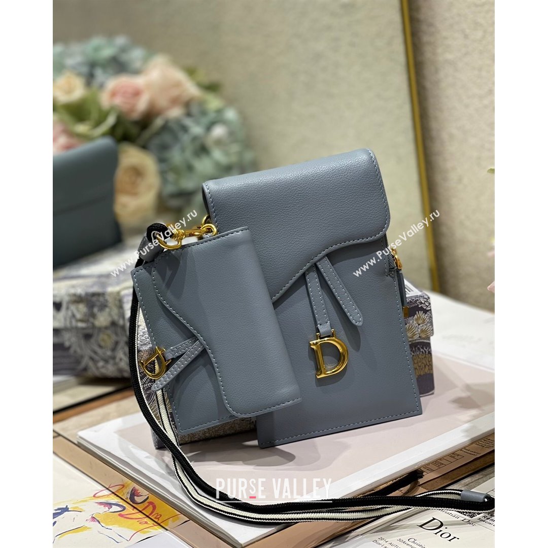 Dior Saddle Multifunctional Pouch Cloud Blue 2021 (BINF-21090831)