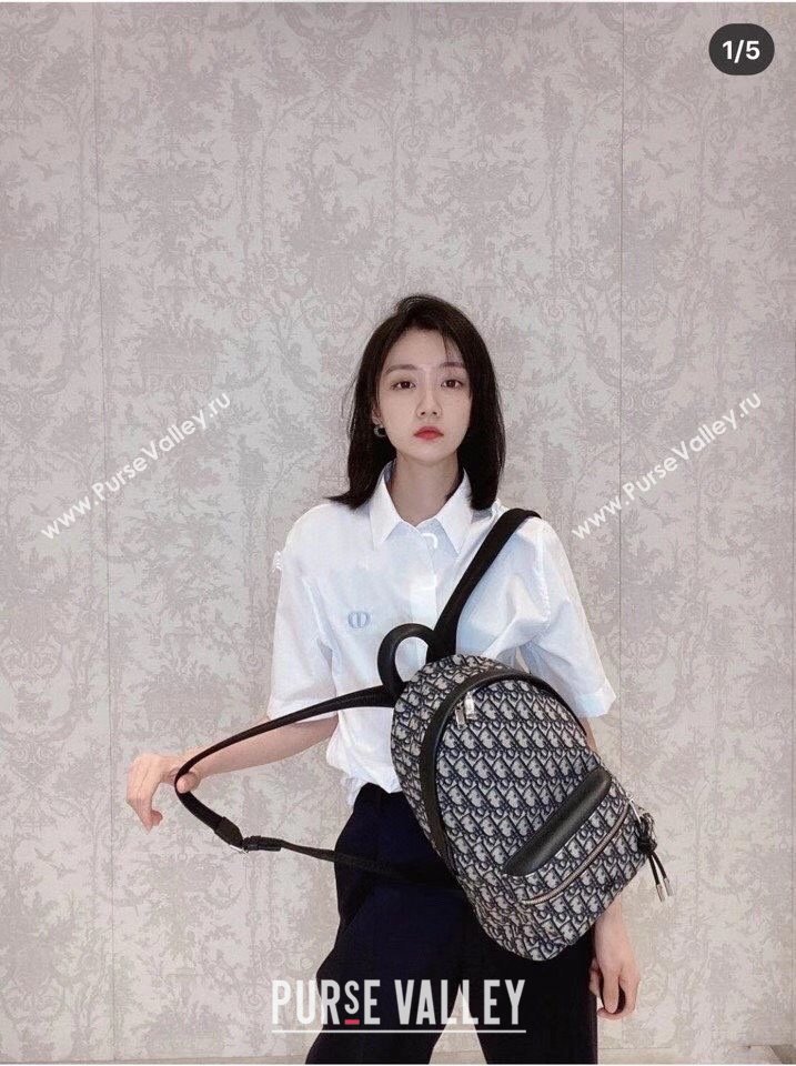 Dior Small Rider Backpack in Beige and Black Dior Oblique Jacquard 2024 (XXG-24110804)