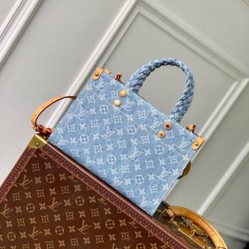 Louis Vuitton Let Go PM Tote Bag in Monogram Denim 100% GOTS-certified Cotton M24897 Blue 2024 (K-24061206)