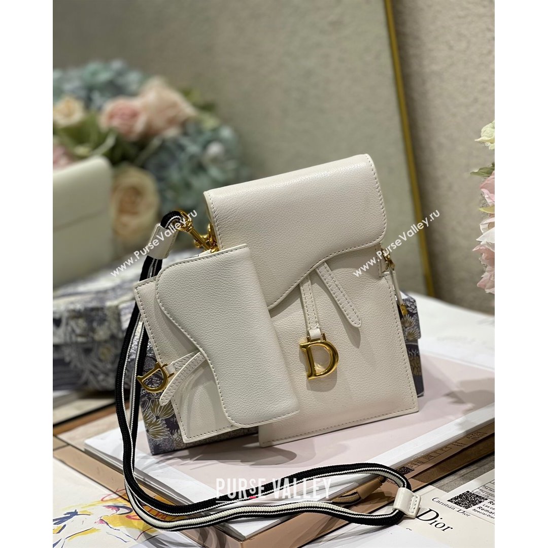 Dior Saddle Multifunctional Pouch White 2021 (BINF-21090835)