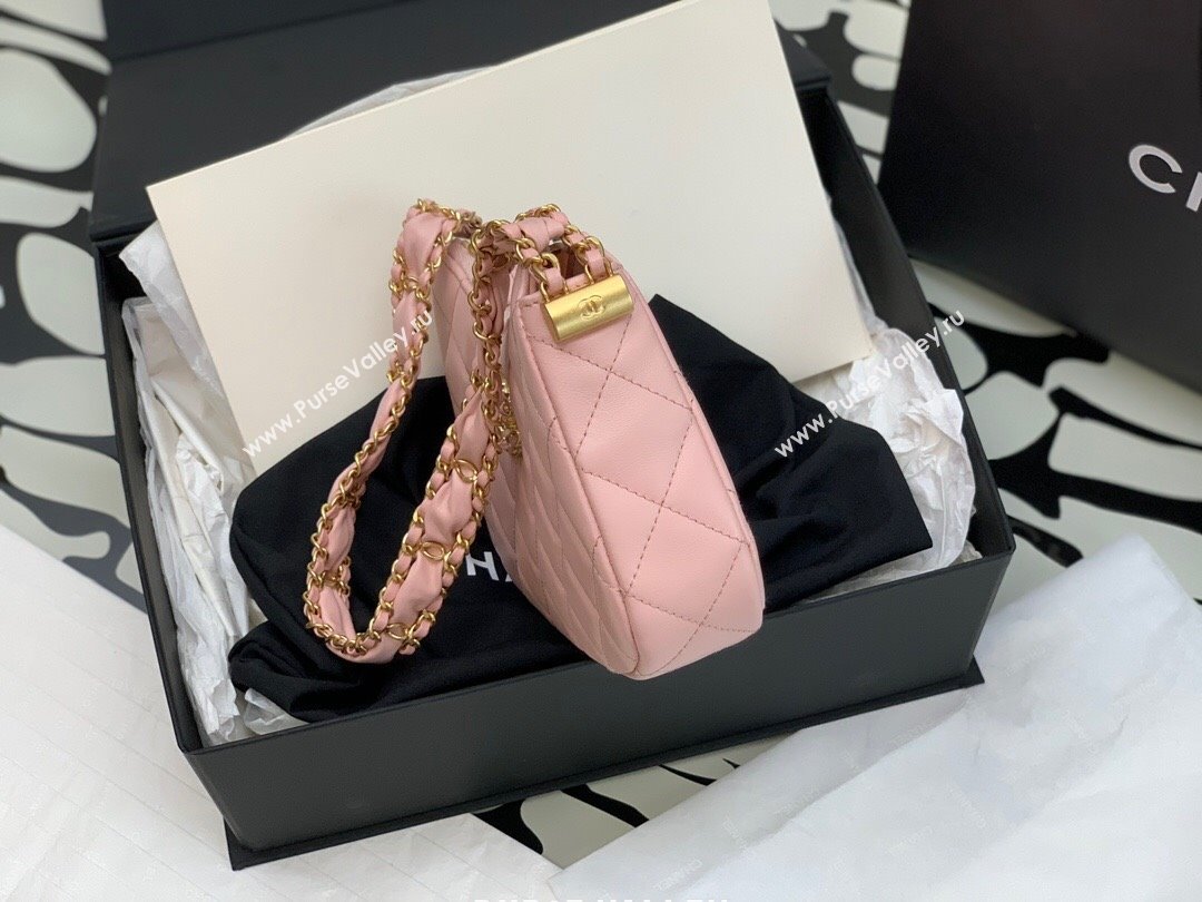 Chanel Aged Calfskin Small Hobo Bag AS3647 Pink 2023 (YEZI-23111612)