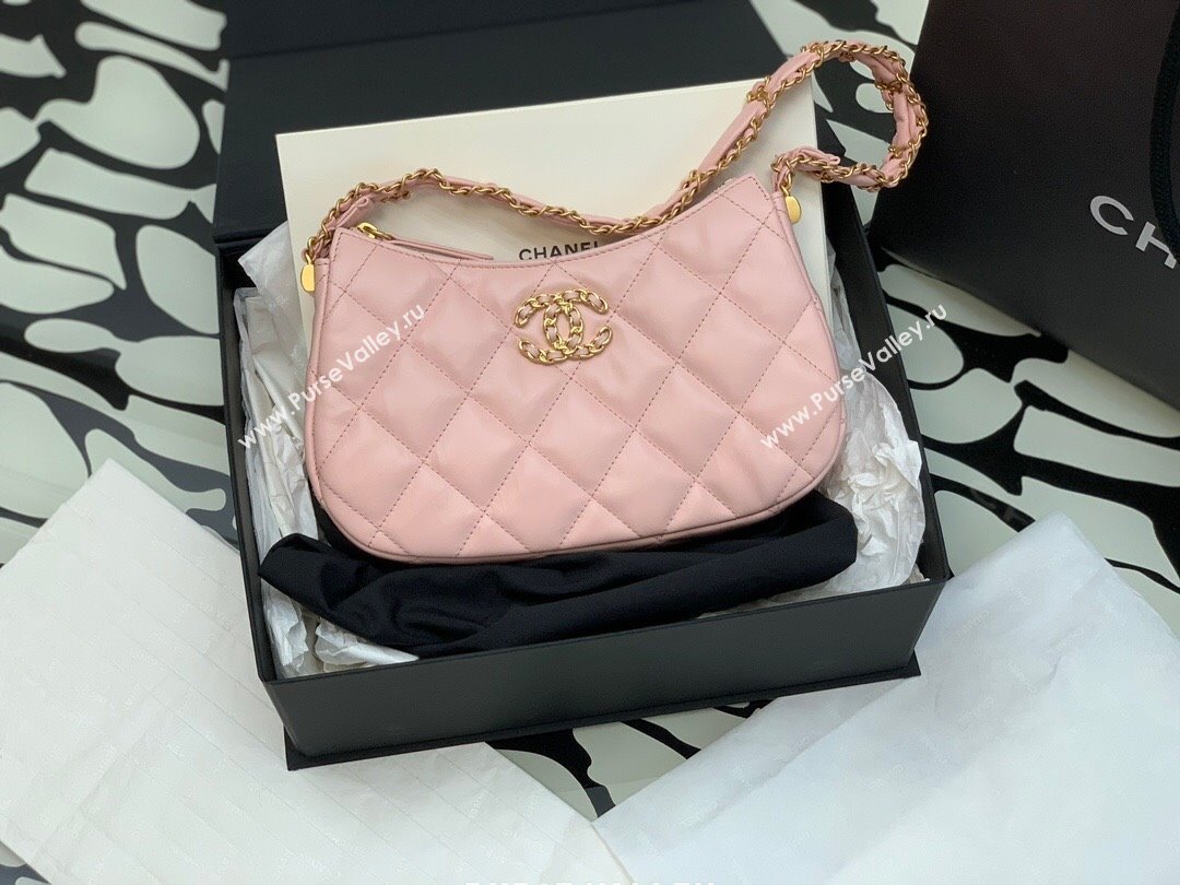 Chanel Aged Calfskin Hobo Bag AS4422 Pink 2023 (YEZI-23111614)