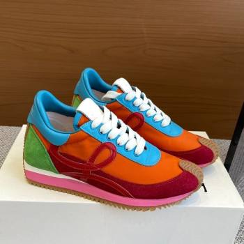 Loewe Flow Runner Sneakers in calfskin, nylon and suede Multicolor 2025 LW022106 (KL-250221043)