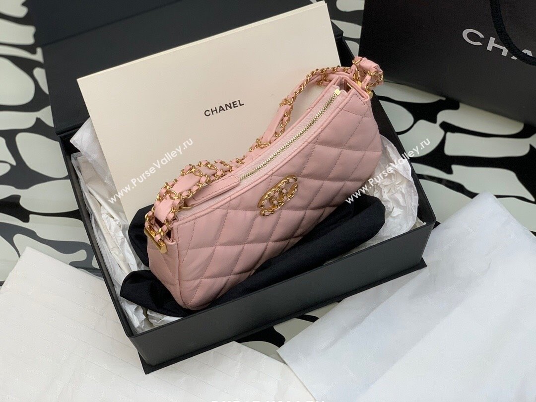 Chanel Aged Calfskin Hobo Bag AS4422 Pink 2023 (YEZI-23111614)