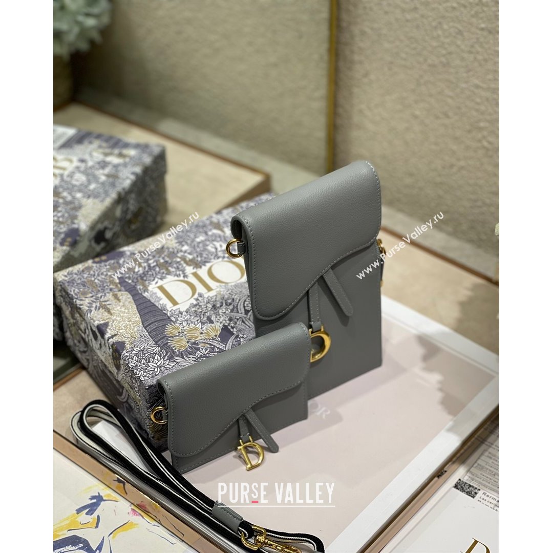 Dior Saddle Multifunctional Pouch Grey 2021 (BINF-21090837)