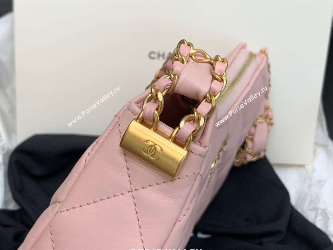 Chanel Aged Calfskin Hobo Bag AS4422 Pink 2023 (YEZI-23111614)