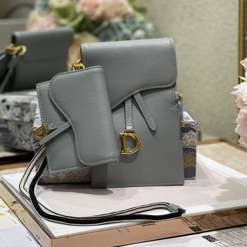 Dior Saddle Multifunctional Pouch Grey 2021 (BINF-21090837)