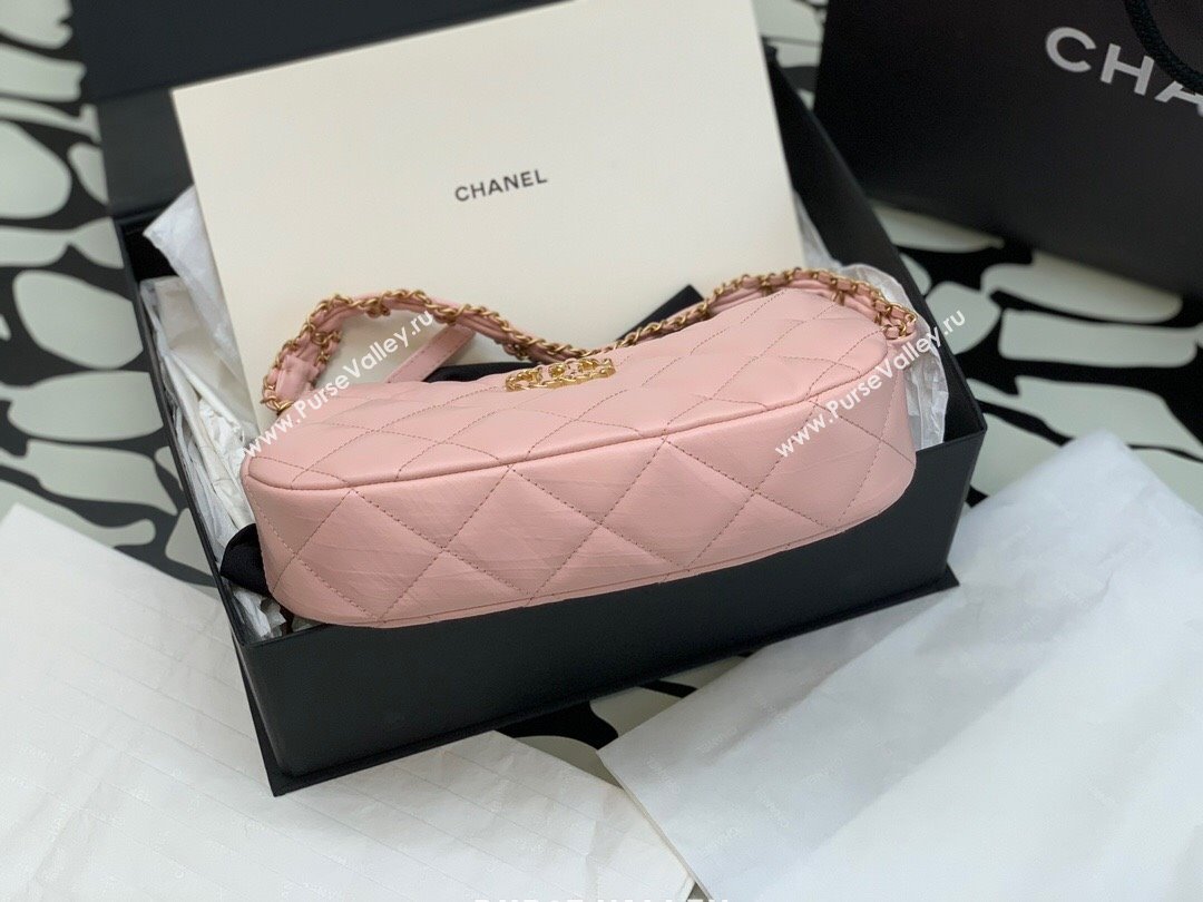 Chanel Aged Calfskin Hobo Bag AS4422 Pink 2023 (YEZI-23111614)