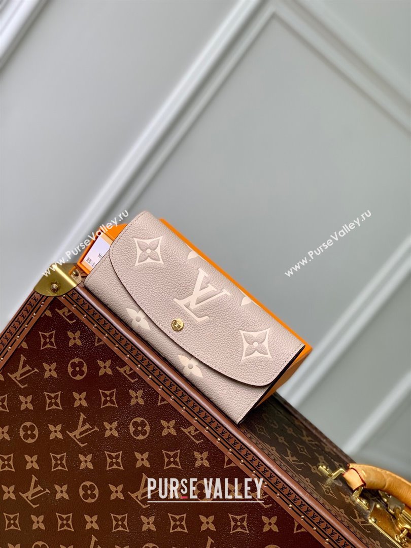 Louis Vuitton Emilie Wallet in Monogram Empreinte Leather M60699 Grey 2024 (K-24061210)