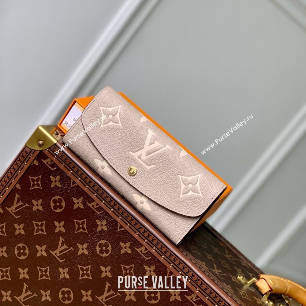 Louis Vuitton Emilie Wallet in Monogram Empreinte Leather M60699 Grey 2024 (K-24061210)