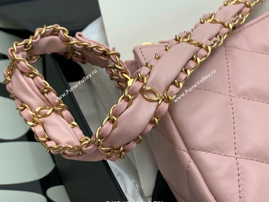 Chanel Aged Calfskin Hobo Bag AS4422 Pink 2023 (YEZI-23111614)