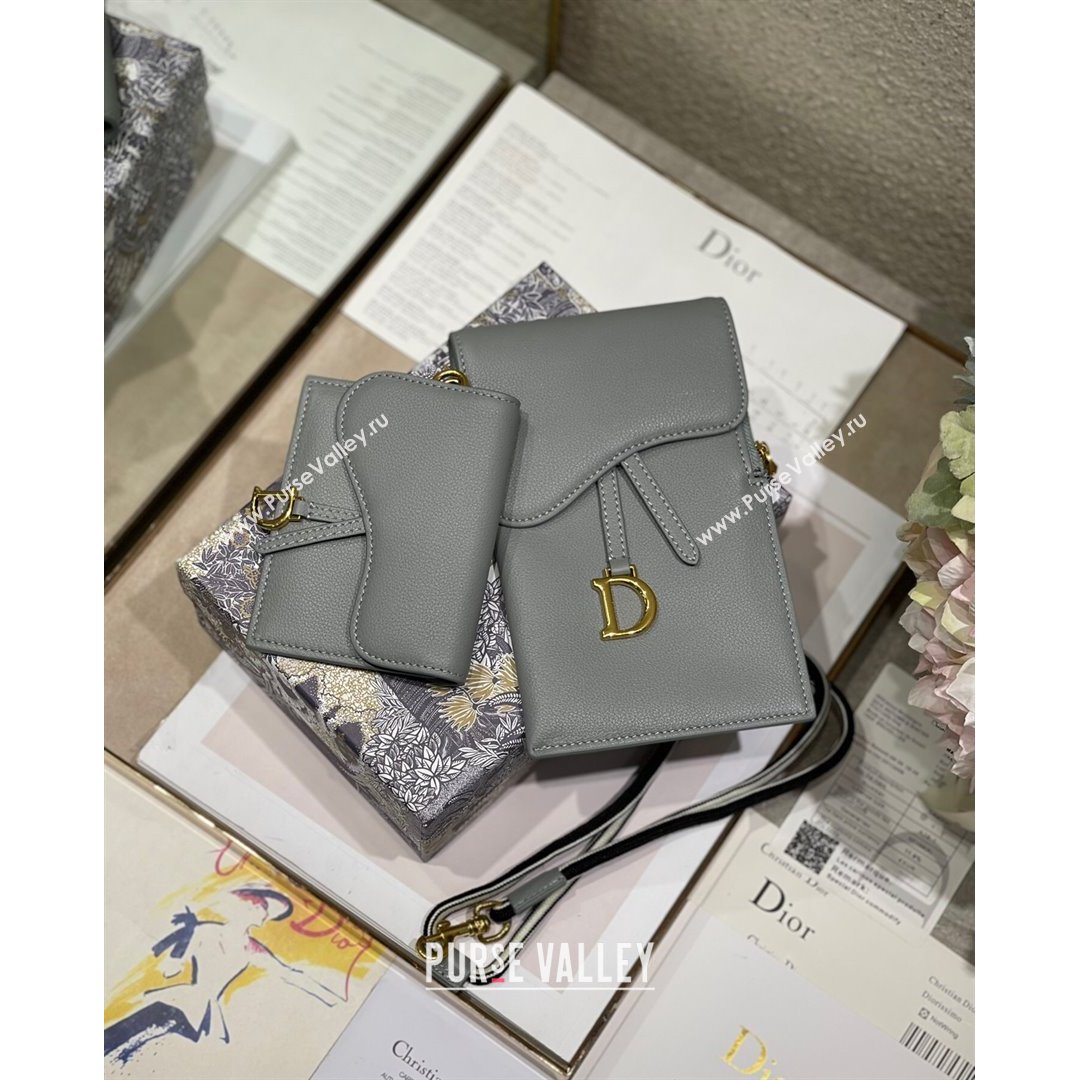 Dior Saddle Multifunctional Pouch Grey 2021 (BINF-21090837)