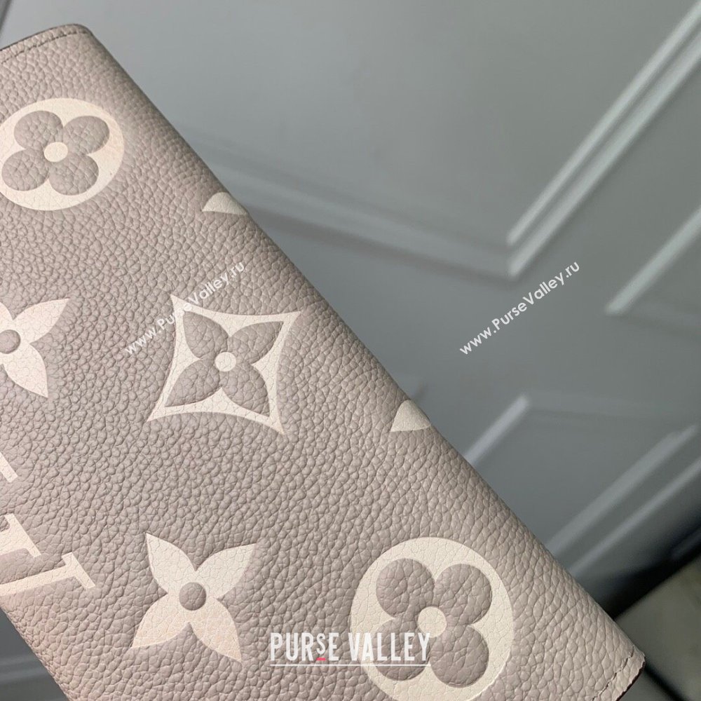 Louis Vuitton Emilie Wallet in Monogram Empreinte Leather M60699 Grey 2024 (K-24061210)