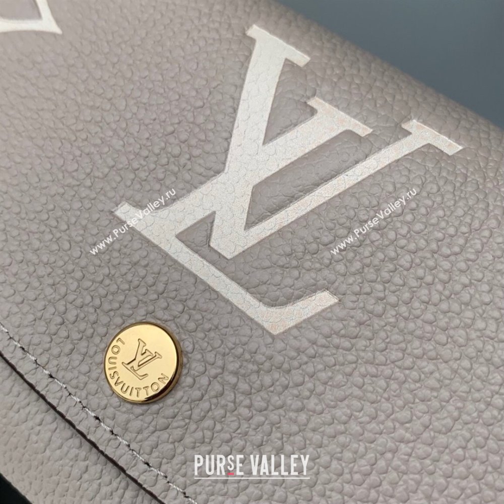 Louis Vuitton Emilie Wallet in Monogram Empreinte Leather M60699 Grey 2024 (K-24061210)