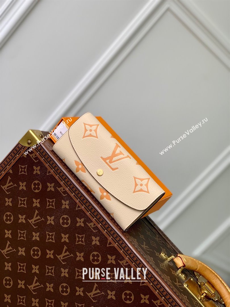 Louis Vuitton Emilie Wallet in Monogram Empreinte Leather M60699 Beige 2024 (K-24061211)