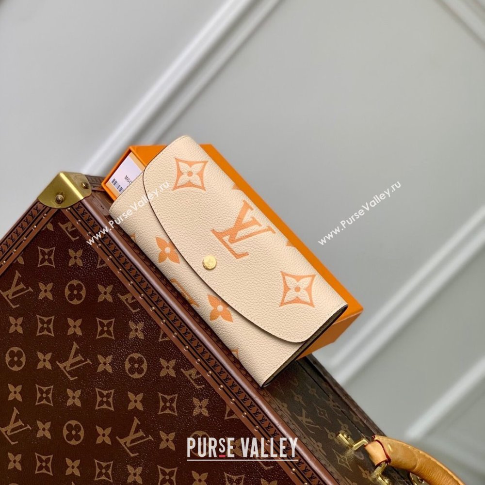 Louis Vuitton Emilie Wallet in Monogram Empreinte Leather M60699 Beige 2024 (K-24061211)