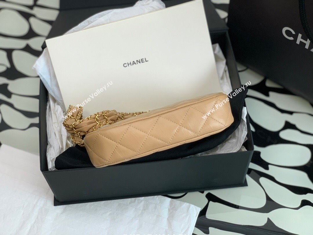 Chanel Aged Calfskin Small Hobo Bag AS3647 Beige 2023 (YEZI-23111613)