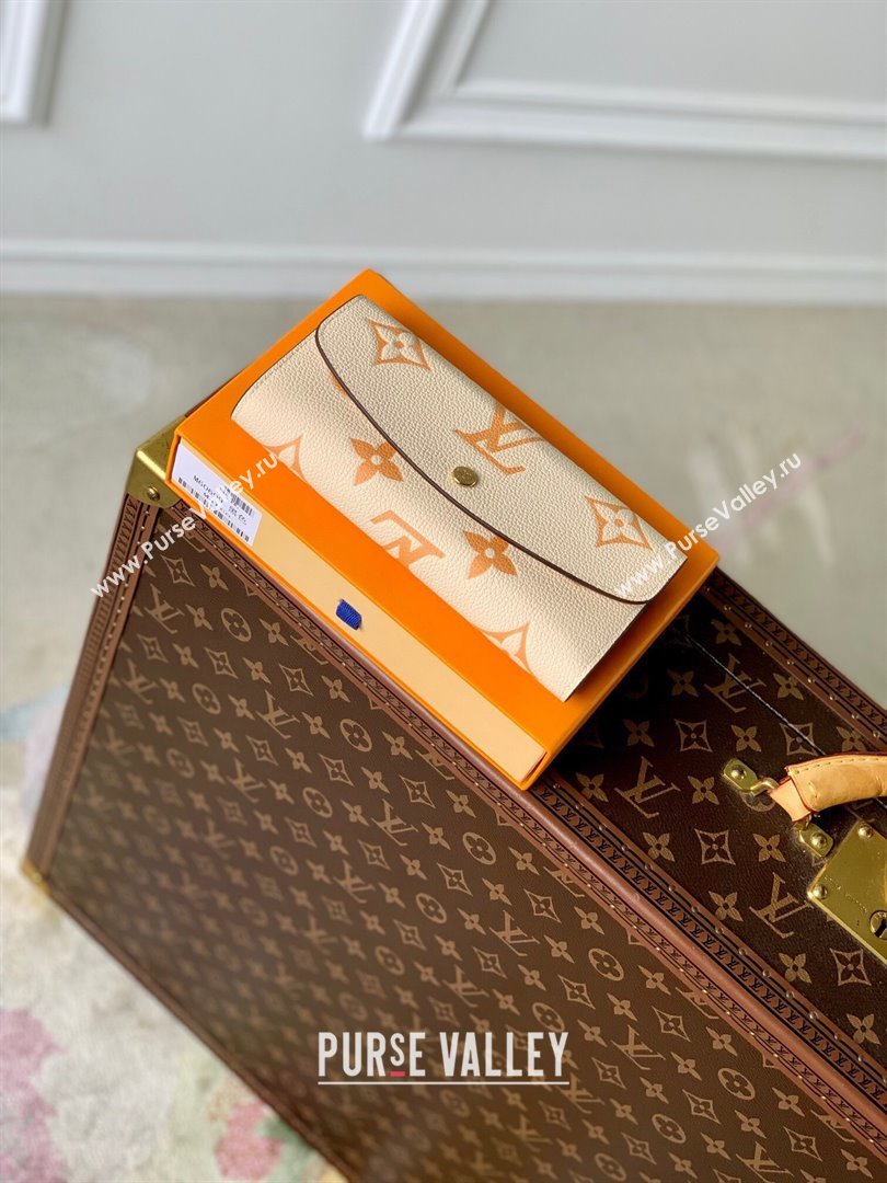 Louis Vuitton Emilie Wallet in Monogram Empreinte Leather M60699 Beige 2024 (K-24061211)