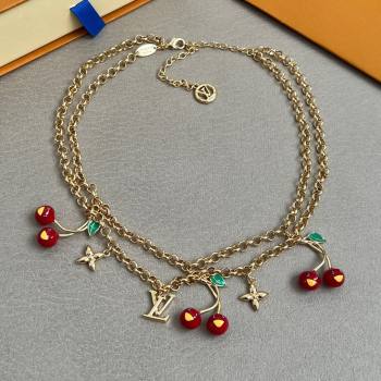 Louis Vuitton LV x TM Cerise Cherry Necklace 2025 M02804 (YF-250721127)