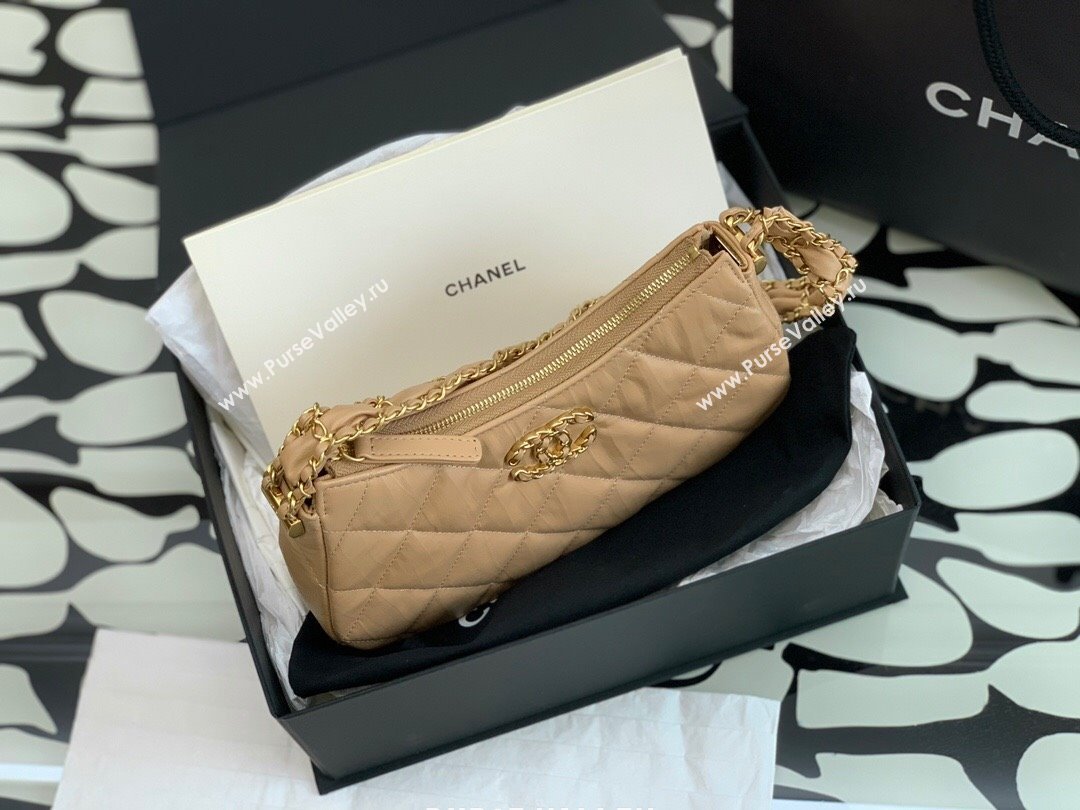 Chanel Aged Calfskin Hobo Bag AS4422 Beige 2023 (YEZI-23111615)