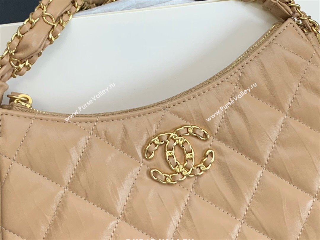 Chanel Aged Calfskin Hobo Bag AS4422 Beige 2023 (YEZI-23111615)