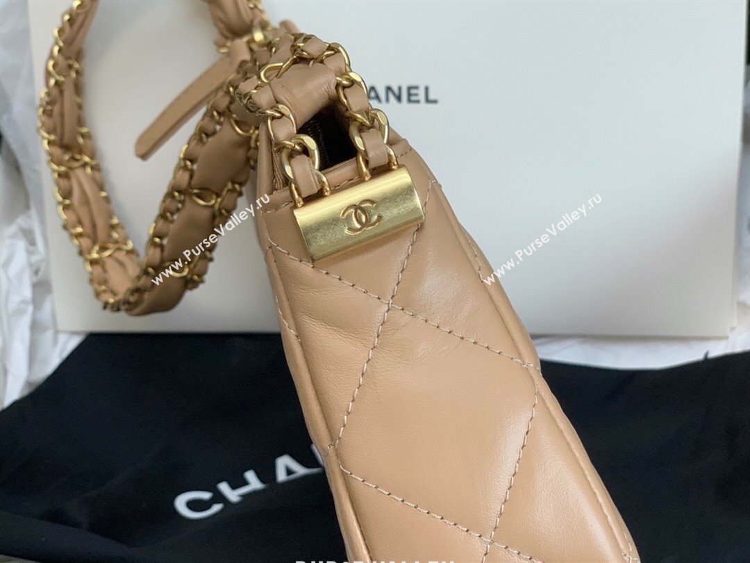 Chanel Aged Calfskin Hobo Bag AS4422 Beige 2023 (YEZI-23111615)