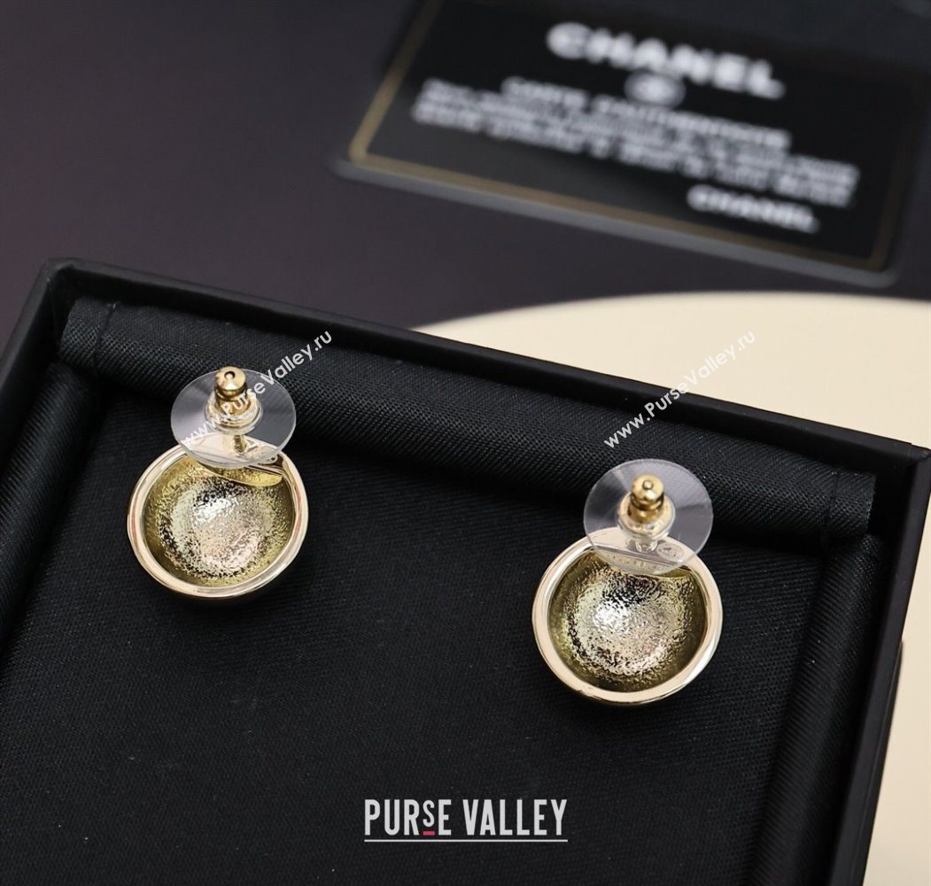 Chanel Camellia Bloom Stud Earrings Black 2025 0725 (YF-250725070)