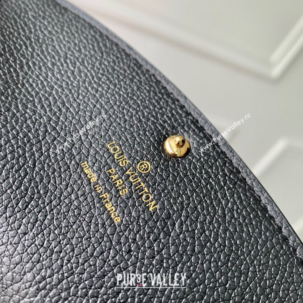 Louis Vuitton Emilie Wallet in Monogram Empreinte Leather M83138 Black 2024 (K-24061212)