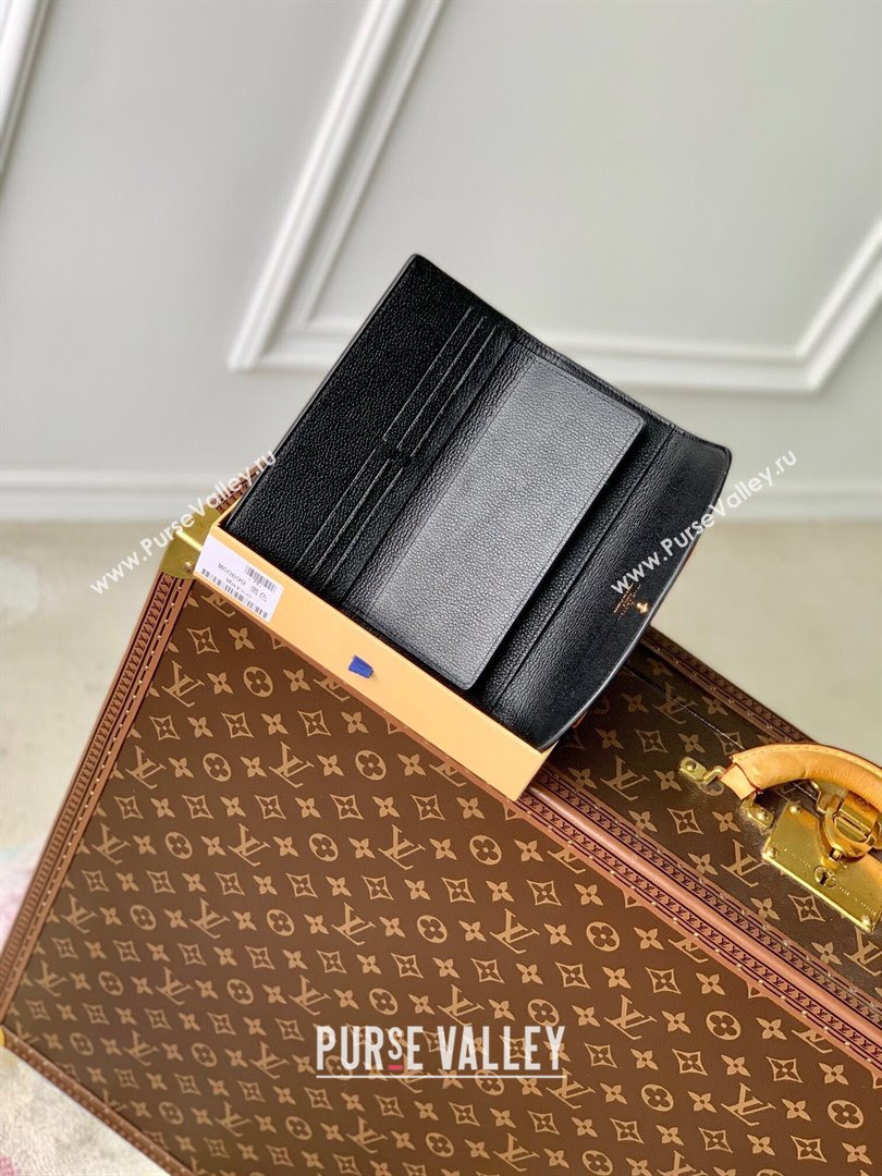 Louis Vuitton Emilie Wallet in Monogram Empreinte Leather M83138 Black 2024 (K-24061212)