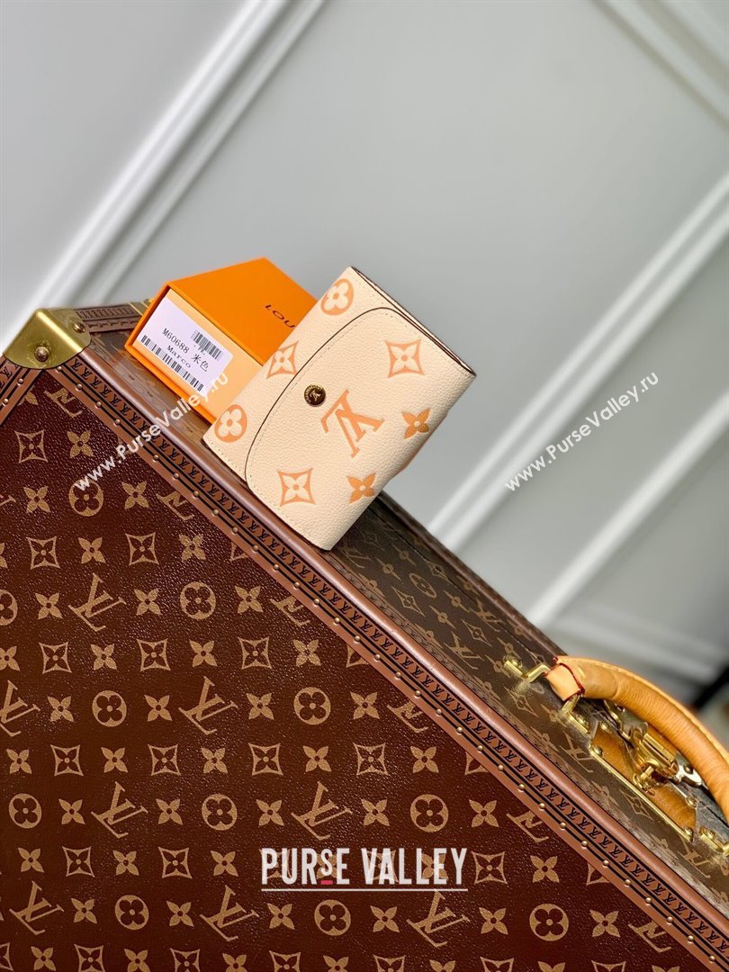 Louis Vuitton Short Wallet in Monogram Empreinte Leather M60688 Beige 2024 (K-24061213)